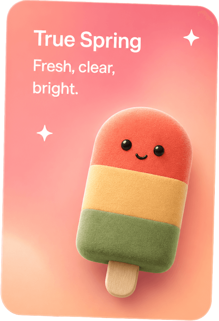 True Spring, fresh, clear, bright.