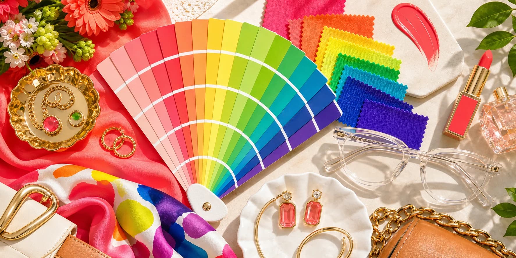Bright Spring color palette guide style board
