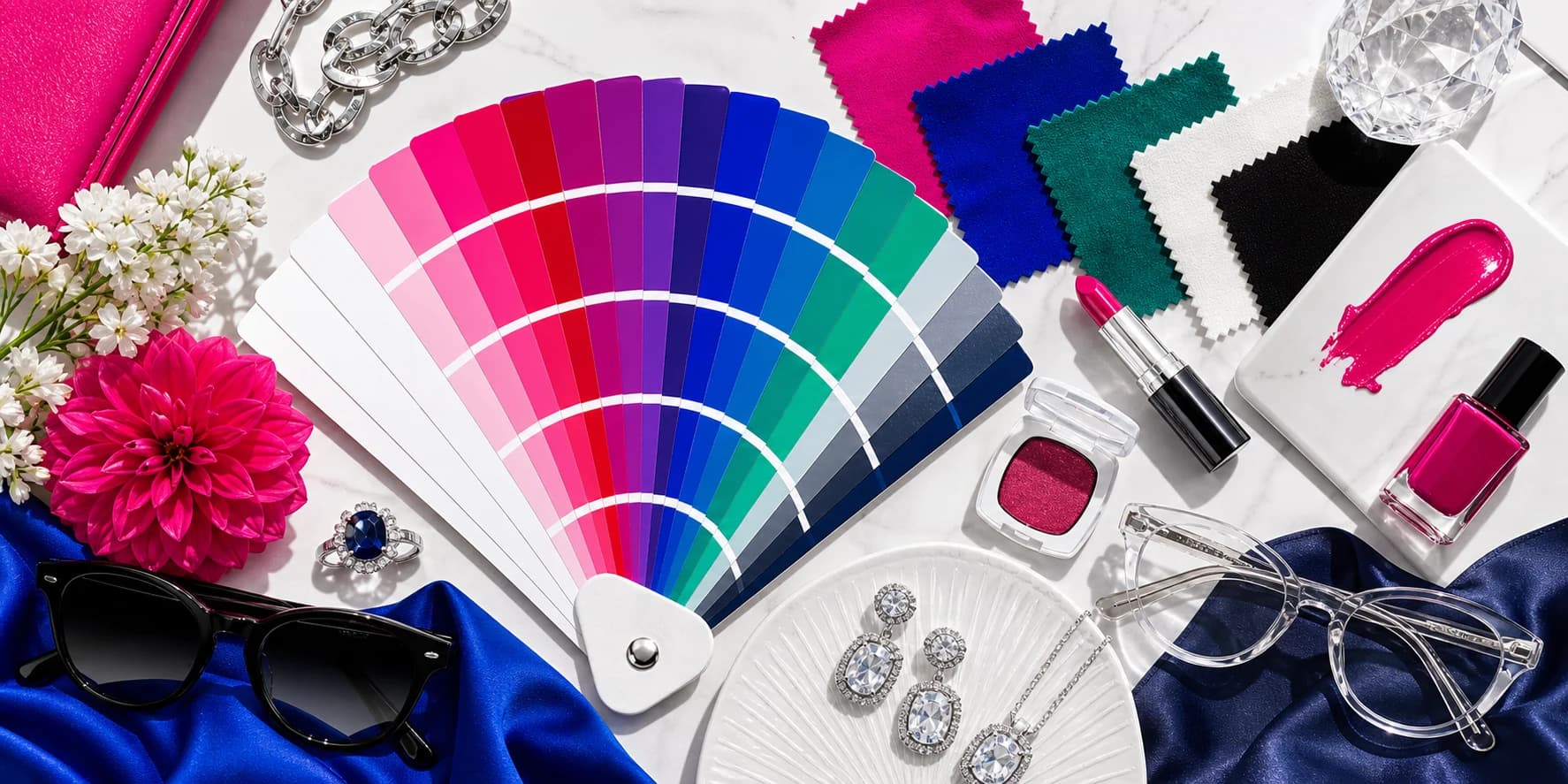 Bright Winter color palette guide style board