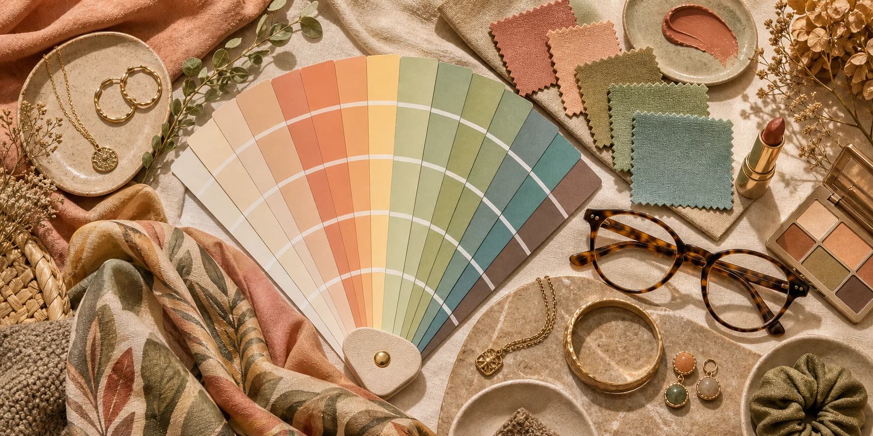 Soft Autumn color palette guide style board