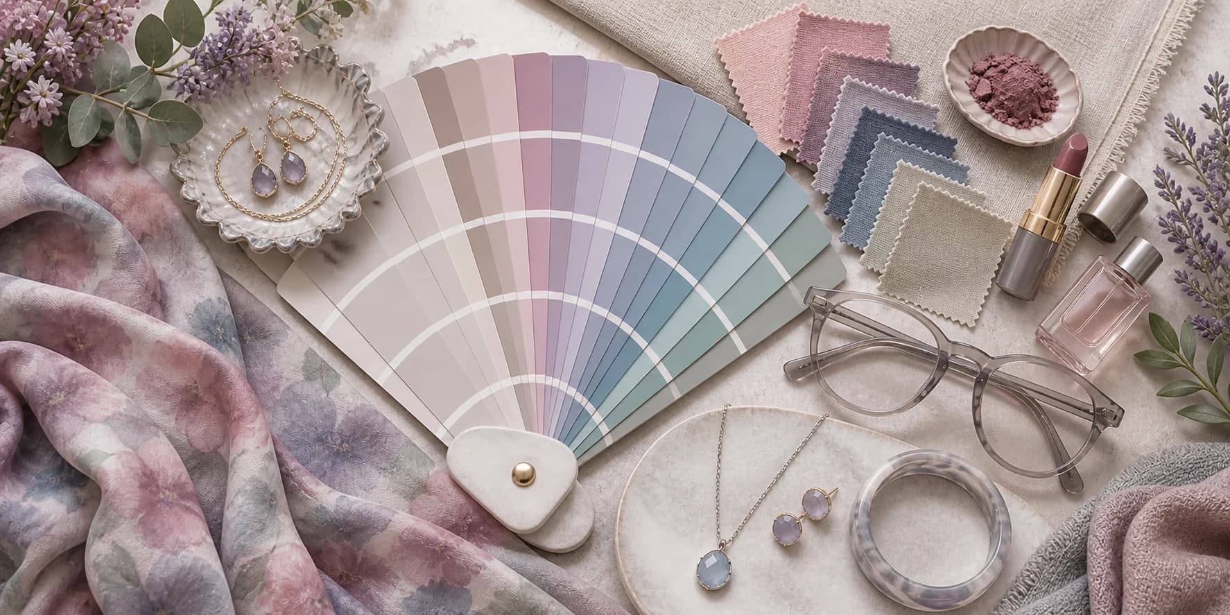 Soft Summer color palette guide style board