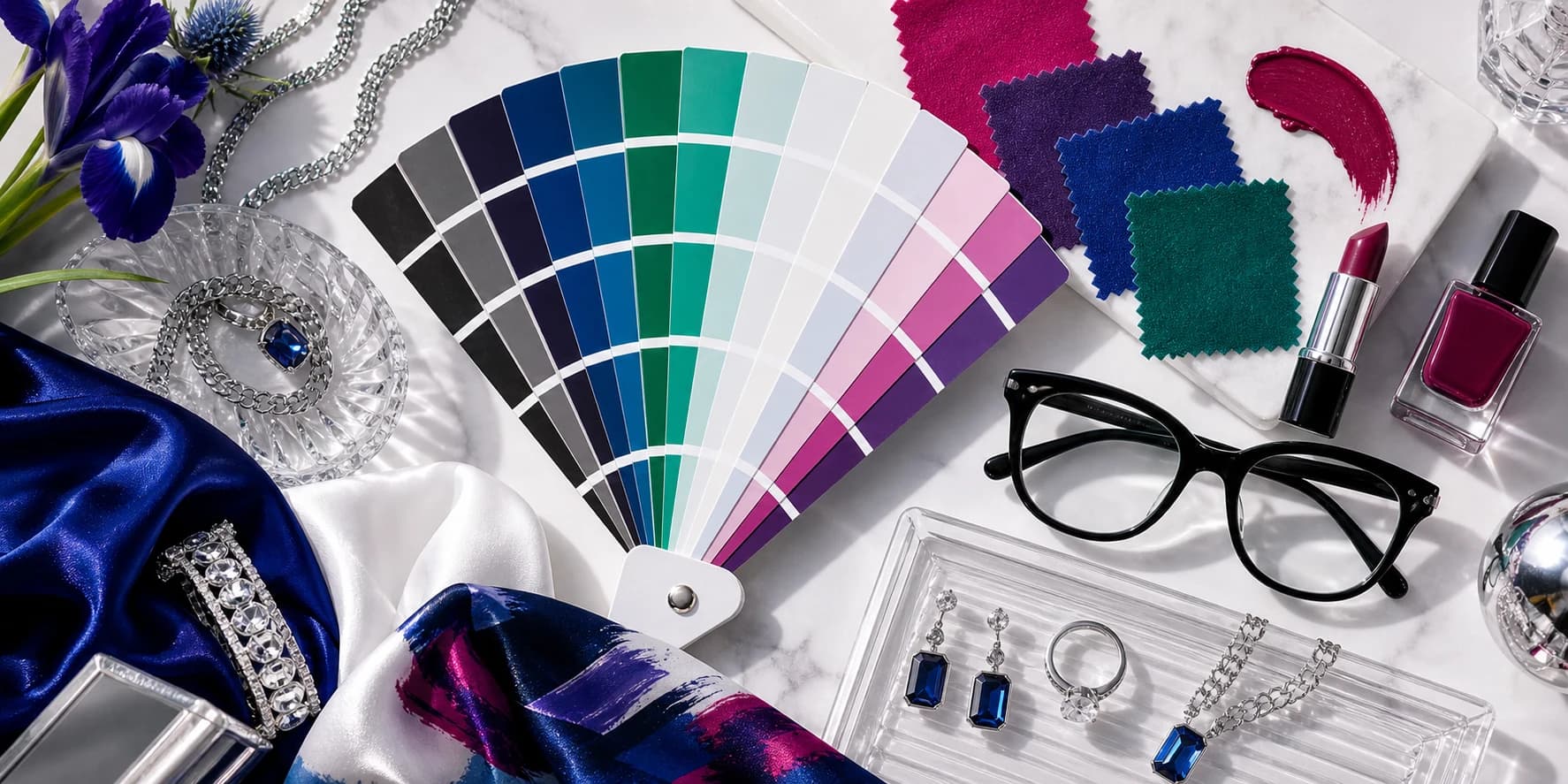 True Winter color palette guide style board